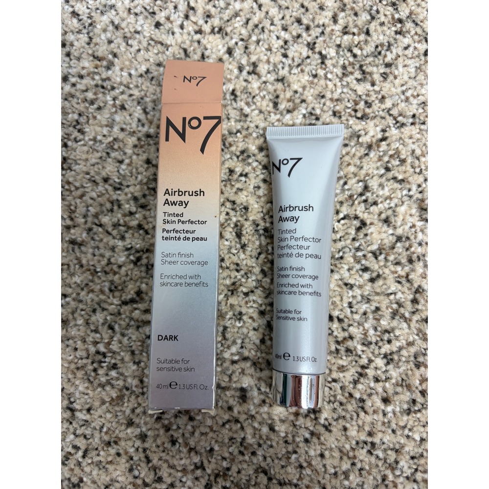 No7 Airbrush Away Tinted Skin Perfector DARK 1.3oz Satin Sheer NEW